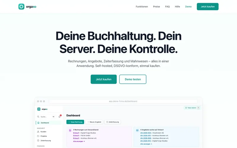 Orgaxo: Buchhaltungssoftware für Selbstständige