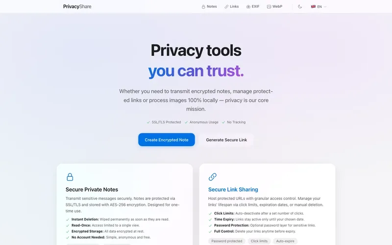 Privacy Share: Datenschutz-Tools im Browser